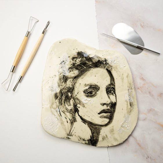 "Illusion" - Charcoal Effect on Ceramic