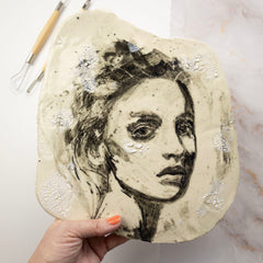 "Illusion" - Charcoal Effect on Ceramic