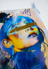 FRAMED HAND EMBELLISHED - "Orange Self"