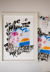 FRAMED HAND EMBELLISHED - "Work"