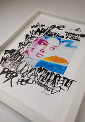 FRAMED HAND EMBELLISHED - "Work"