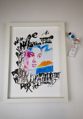 FRAMED HAND EMBELLISHED - "Work"